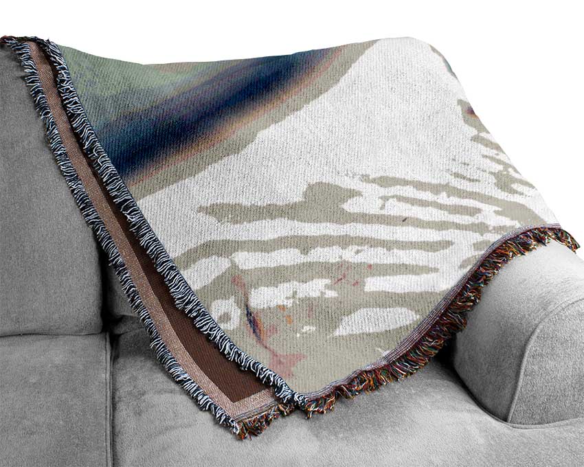 Grey Paws Woven Blanket