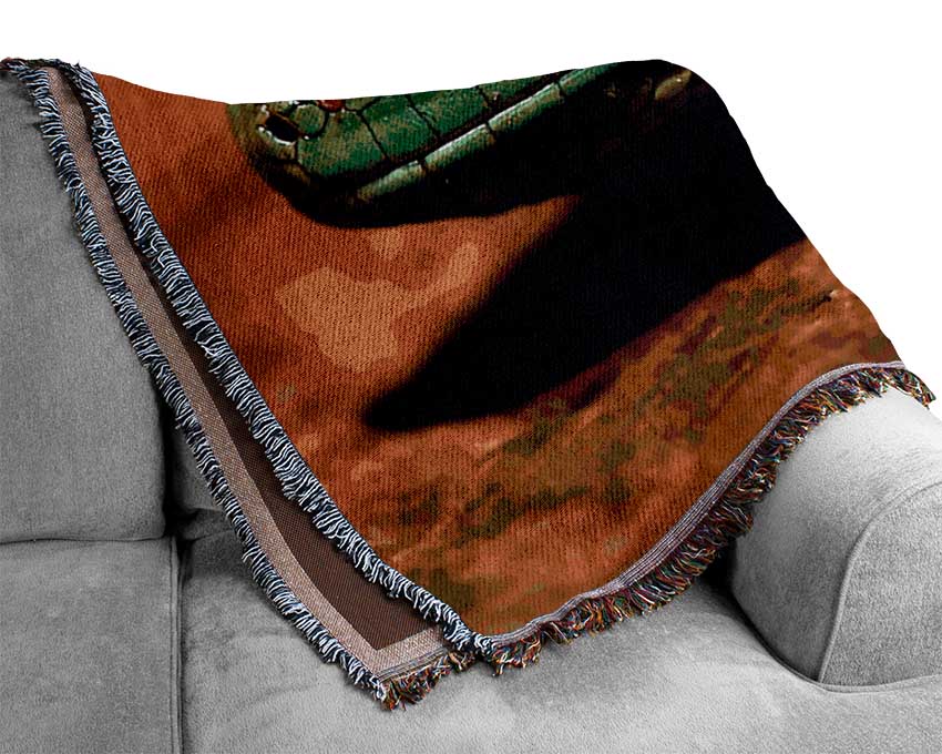 Lizard Face Woven Blanket