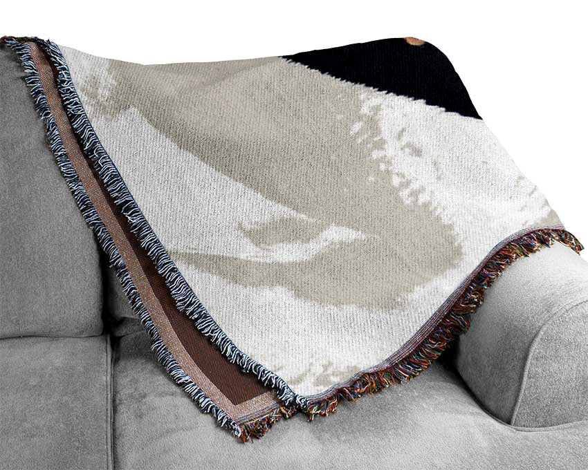 Love Heart Swans Woven Blanket