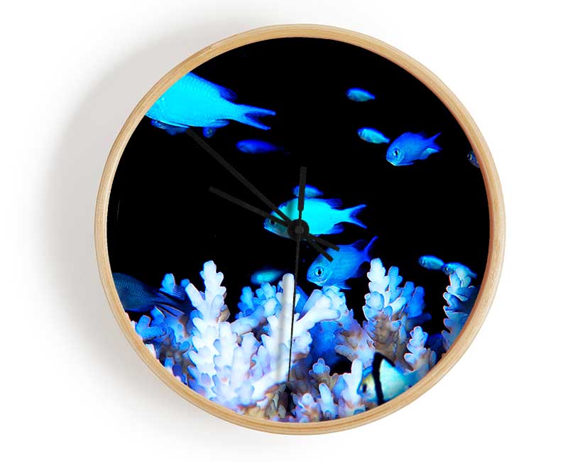 Neon Fish Clock - Wallart-Direct UK