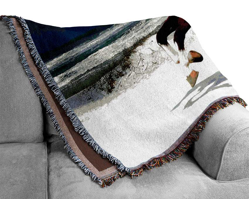 Ocean Horse Beauty Woven Blanket