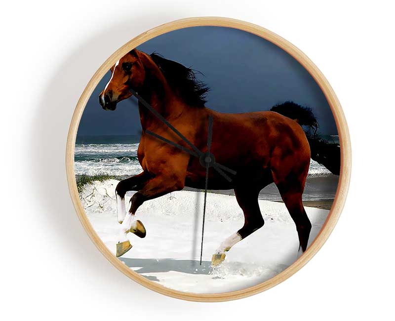 Ocean Horse Beauty Clock - Wallart-Direct UK