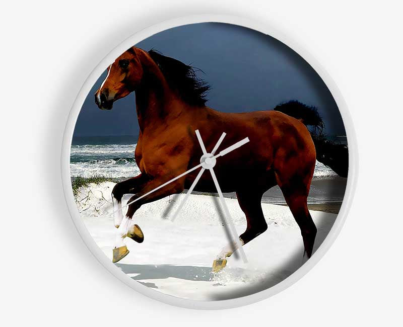 Ocean Horse Beauty Clock - Wallart-Direct UK