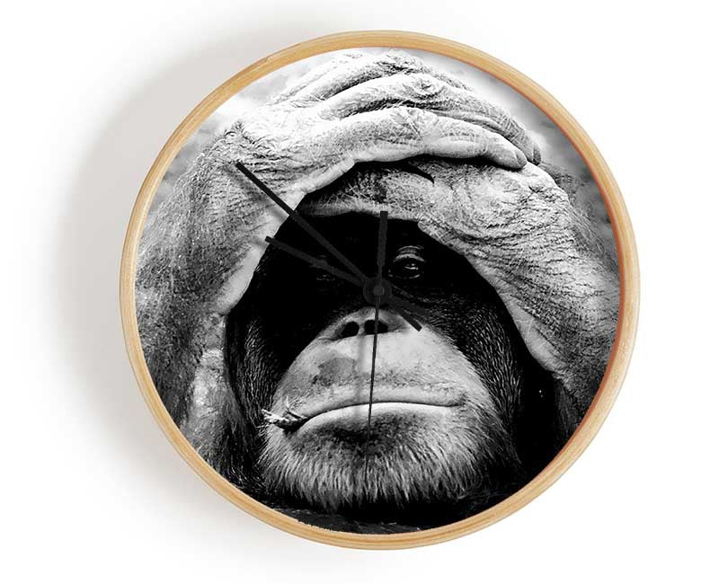 Orangutan Mishap Clock - Wallart-Direct UK