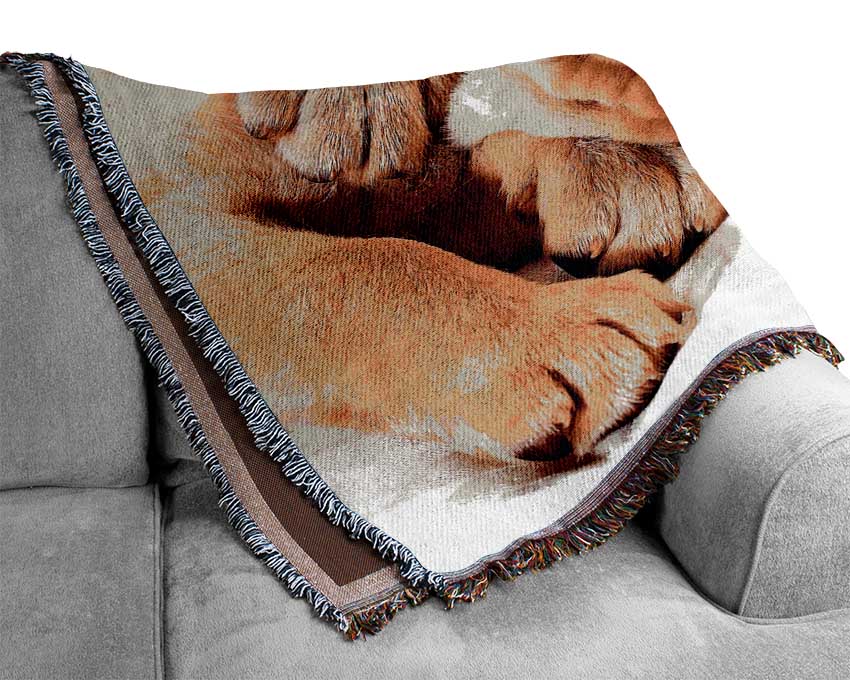 Sleeping Puppies Woven Blanket