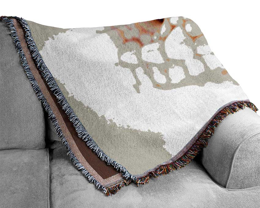 White Snake Woven Blanket