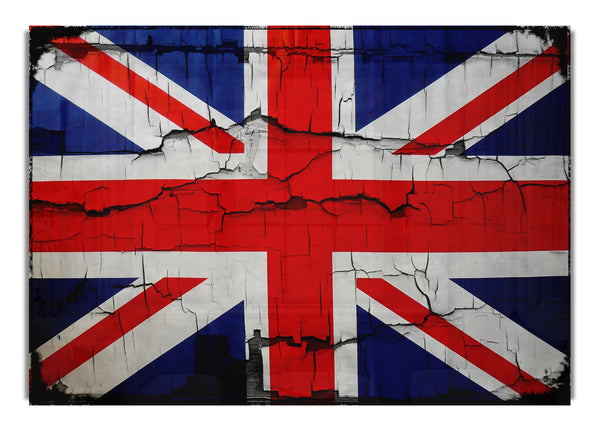 United Kingdom Flag Cracked