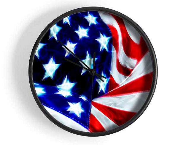 American Stars And Stripes Clock - Wallart-Direct UK