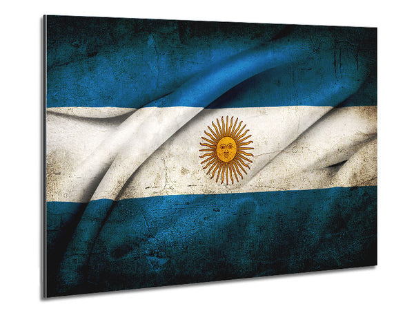 Argentina Sun Flag Metal Print