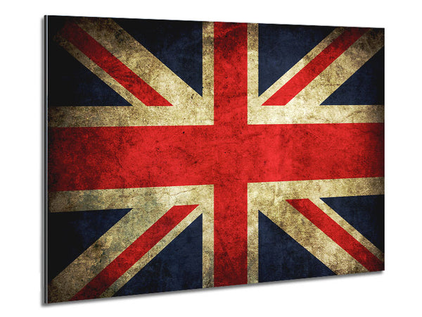 British Grunge Flag Metal Print