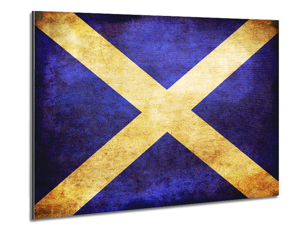 Scottish Grunge Flag Metal Print