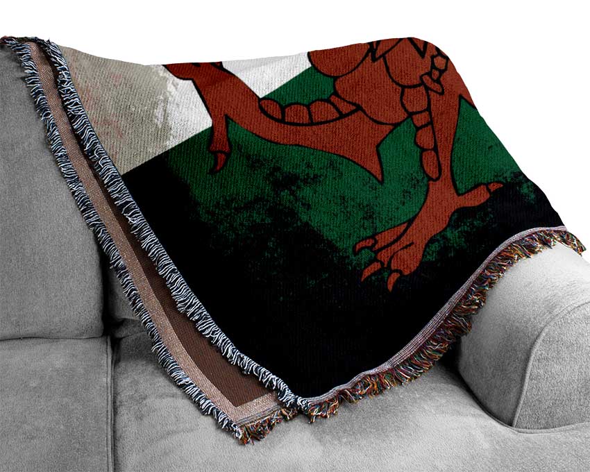 Welsh Dragon Woven Blanket