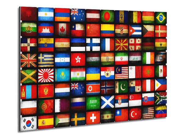 Flags Of The World Metal Print