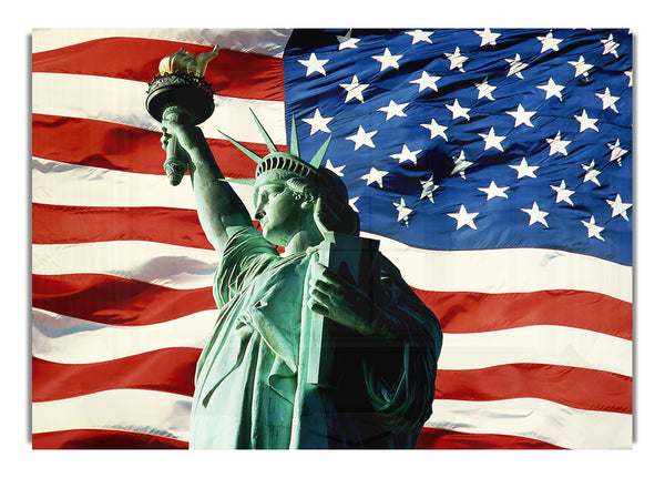 Stars And Stripes With Lady Liberty