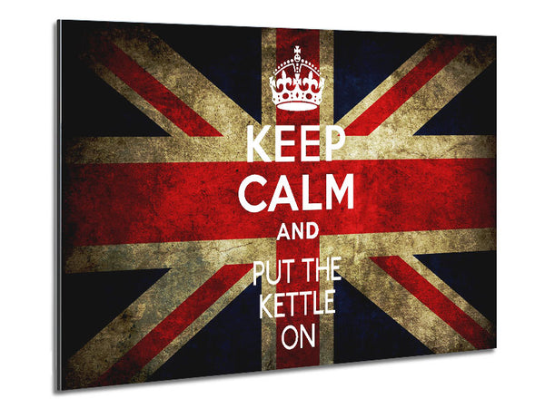 English Flag Keep Calm Metal Print