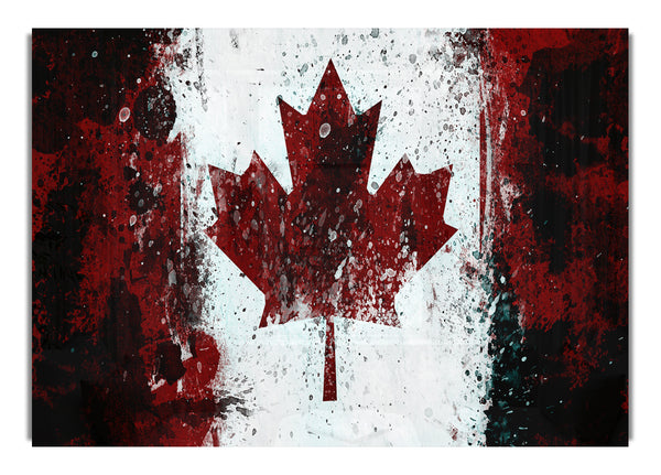 Canadian Grunge Flag