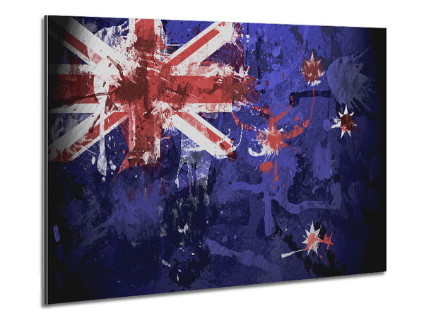 New Zealand Flag Grunge Metal Print