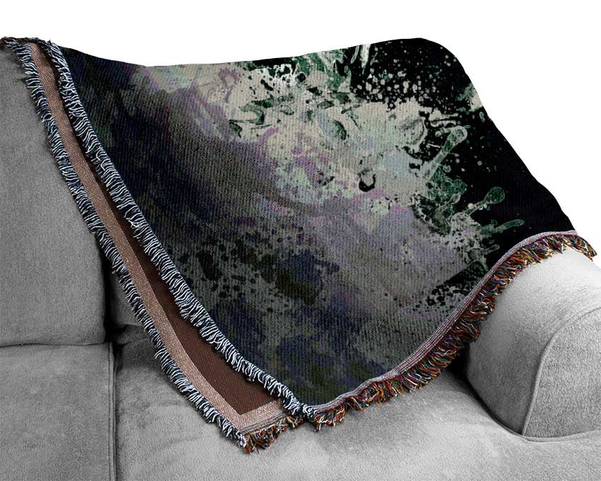 Pakistan Flag Grunge Woven Blanket