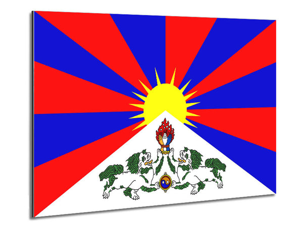 Tibetan Flag Metal Print
