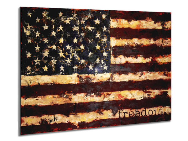 Freedom Flag Usa Metal Print