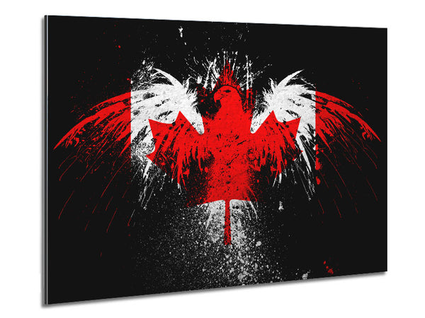 Canadian Eagle Flag Metal Print