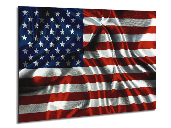American Usa Flag Metal Print
