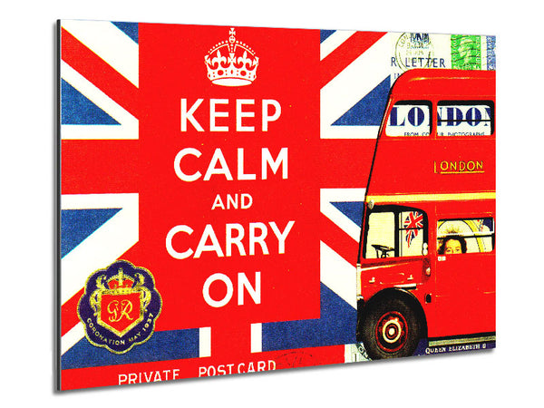 Uk Flag And Bus Metal Print