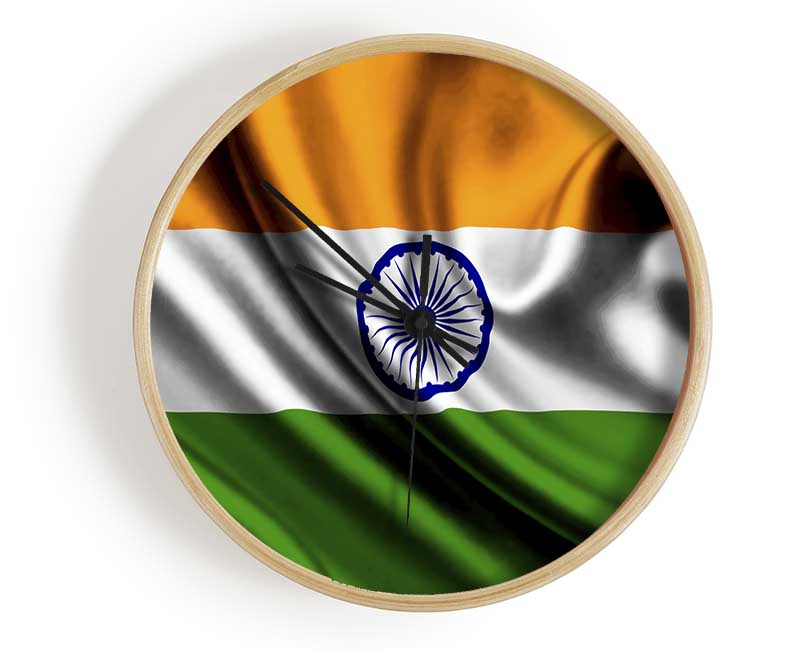 Indian Flag Clock - Wallart-Direct UK