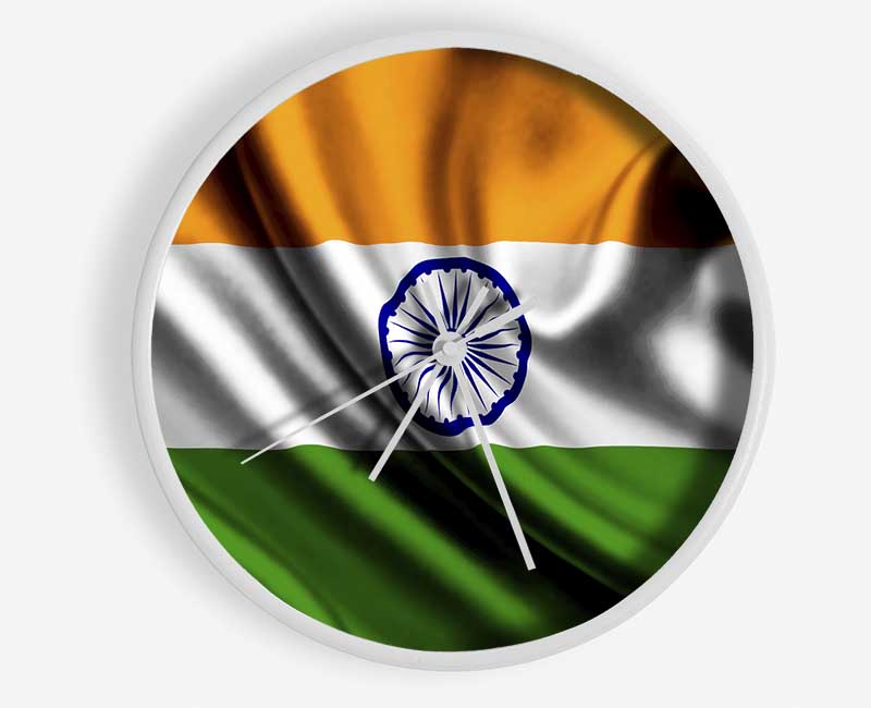 Indian Flag Clock - Wallart-Direct UK