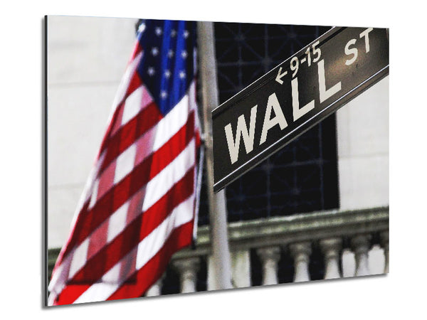 Wall Street Flag Metal Print