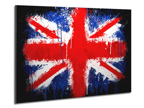 Grunge Flag Uk Metal Print