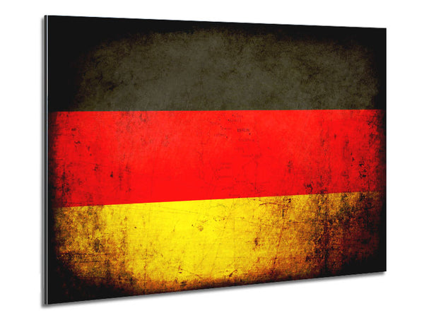 Germany Flag Grunge Metal Print
