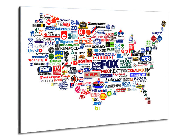 Usa Brands Metal Print