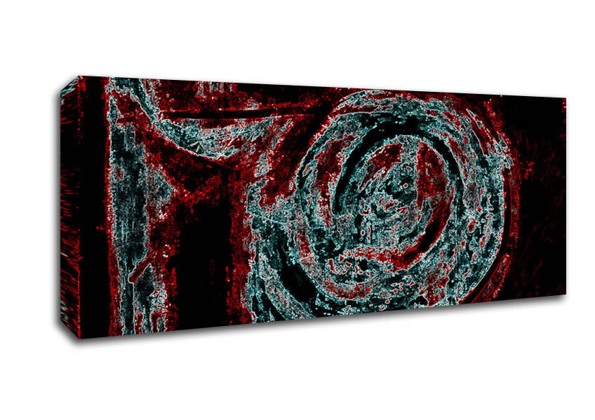 Picture of Red n Blue Mayhem Panoramic Canvas Wall Art