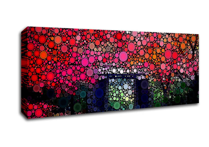 Picture of Circles In The Garden Panoramic Canvas Wall Art