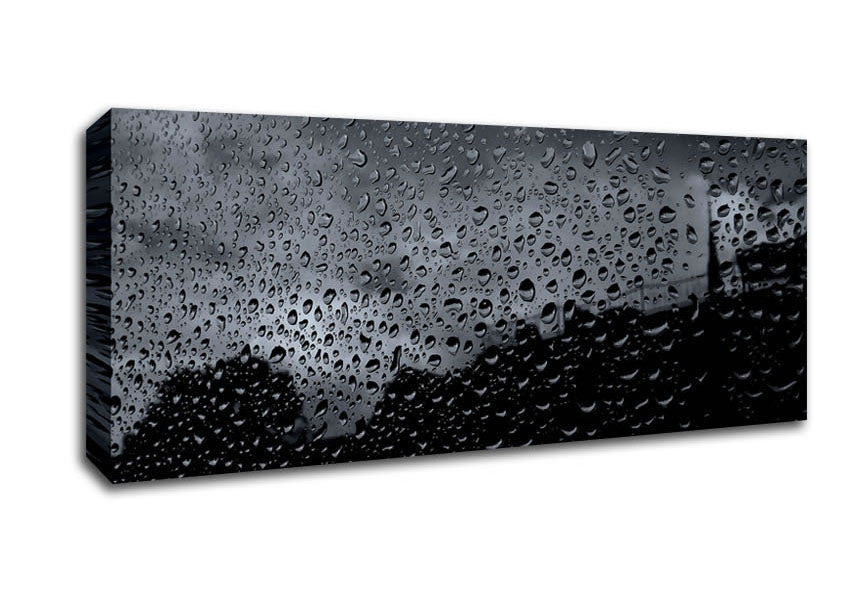 Picture of City In The Rain Panoramic Canvas Wall Art