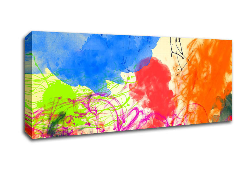 Picture of Colourful Clouds In The Garden Panoramic Canvas Wall Art