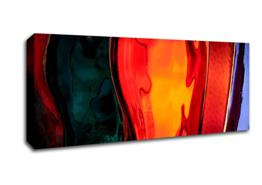Picture of Coloured Bottles Panoramic Canvas Wall Art