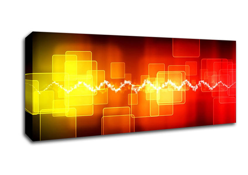 Picture of Colorful Squares 4 Panoramic Canvas Wall Art