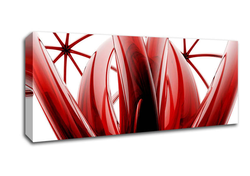 Picture of Crimson Glass Panoramic Canvas Wall Art
