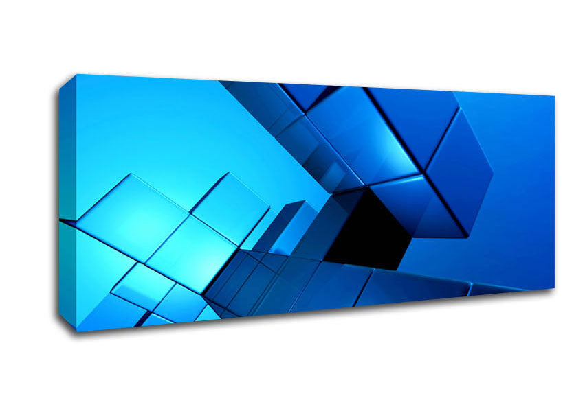 Picture of Cylinderical Blue Panoramic Canvas Wall Art
