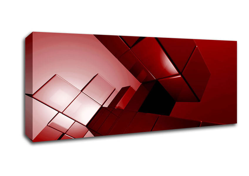 Picture of Cylinderical Red Panoramic Canvas Wall Art
