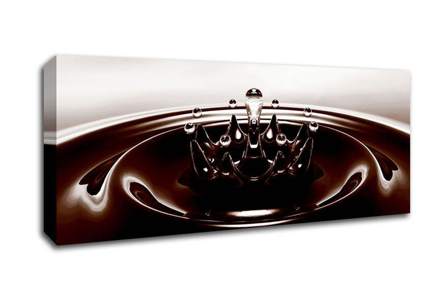 Picture of Diamond Splash Chocolate Panoramic Canvas Wall Art