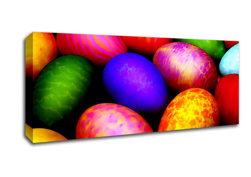 Picture of Easter Egg Hunt Panoramic Canvas Wall Art