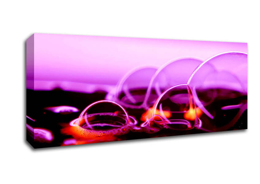 Picture of Fire Bubbles Panoramic Canvas Wall Art