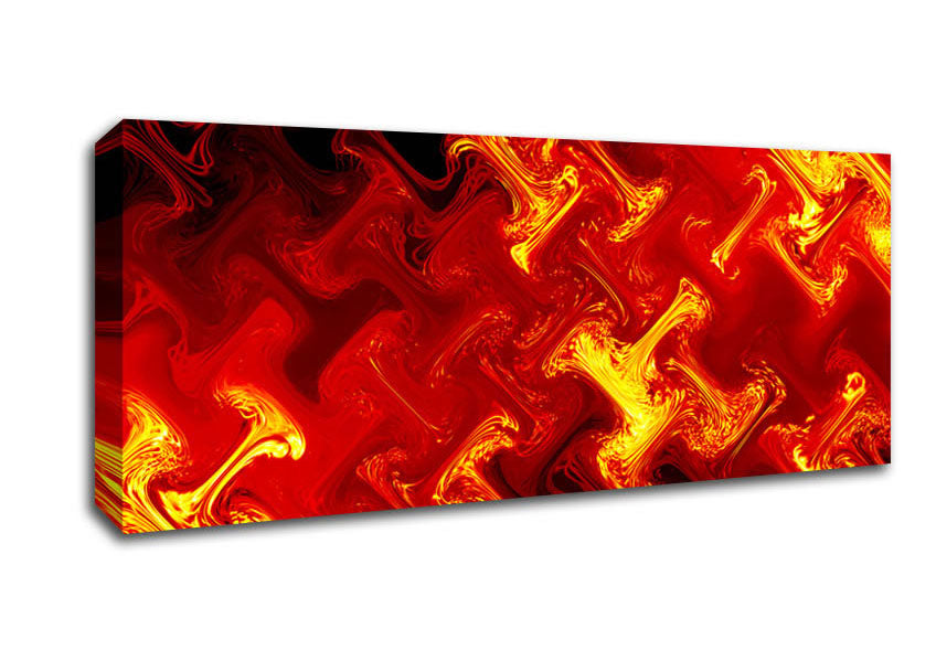 Picture of Lava Patterns Panoramic Canvas Wall Art