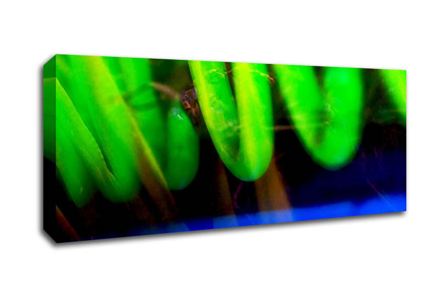 Picture of Lime Green Coil Panoramic Canvas Wall Art
