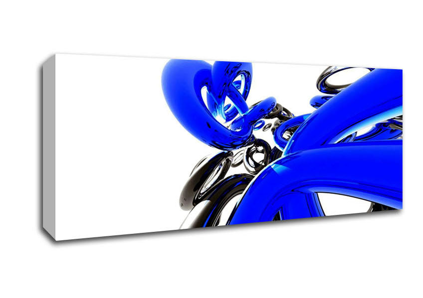 Picture of Liquid Blue Twist Panoramic Canvas Wall Art