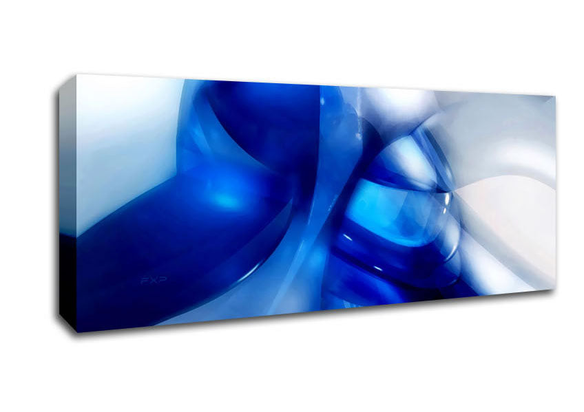 Picture of Liquid Blue Energy Panoramic Canvas Wall Art