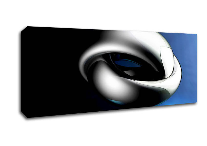 Picture of Liquid Knot Blue Panoramic Canvas Wall Art